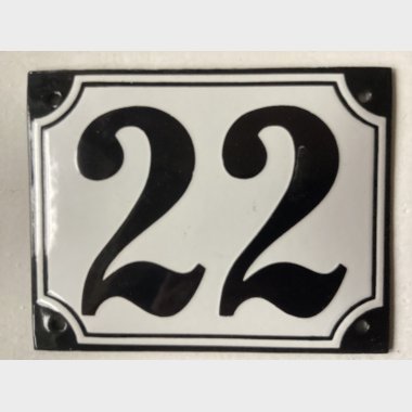 Hvide, sorte og røde emalje husnummer skilte - restlager - se om dit nr. er på lager