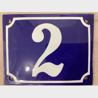 Blå og hvide emalje husnummer skilte - restlager - se om dit nr. er på lager